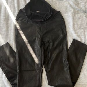 JOE'S CHARLIE SKINNY ANKLE COATED PANTS